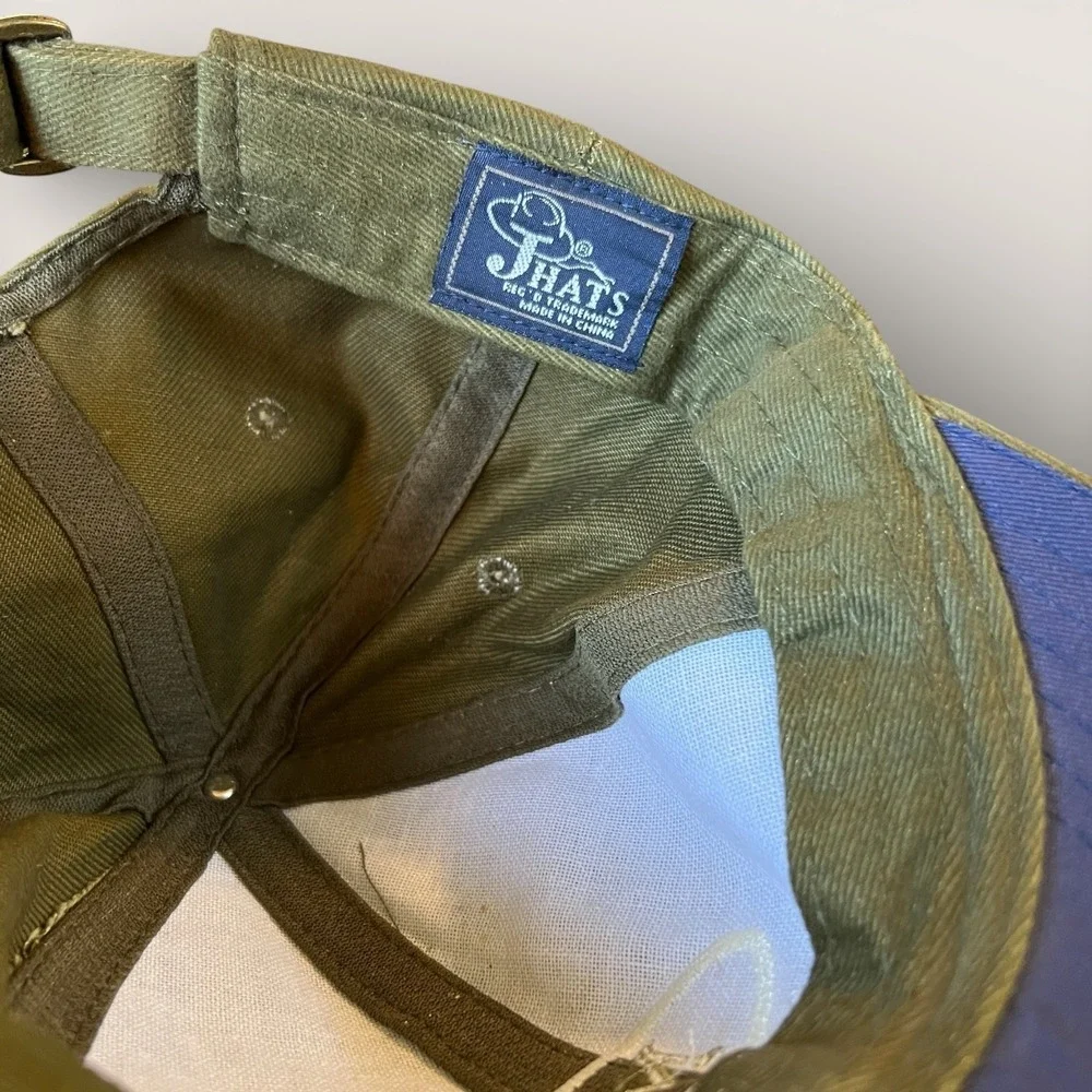 VTG‎ Marco Island Dad Cap J Hats OS Green Blue Florida Souvenir Canvas Strapback